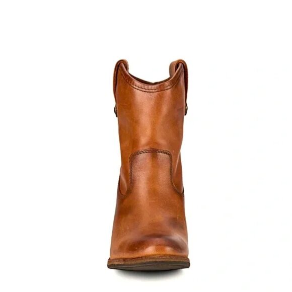 NEW FRYE Leather Jackie Button Short Boots Cognac for women 1568mn - Picture 9 of 11